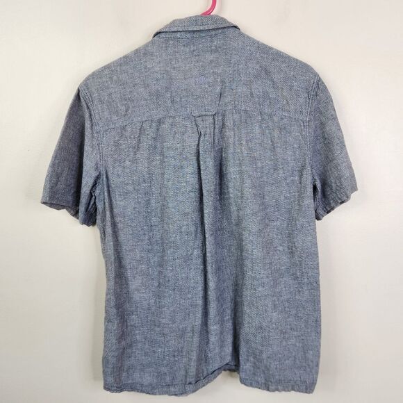 Fat Face Regular Fit Linen Cotton Blend Short Sleeve Button Down Shirt Small - Picture 4 of 8